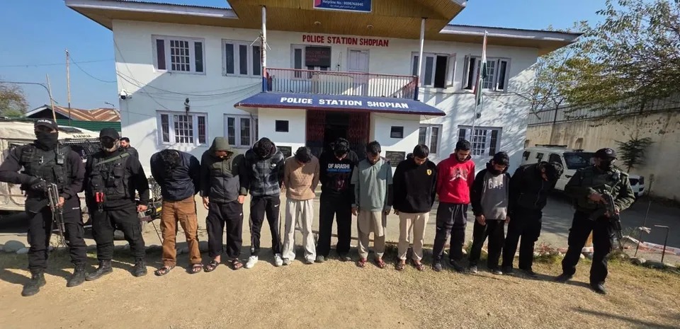 'J&K Police Bust Jail-Linked Terror Funding Module In Shopian, 10 Arrested '